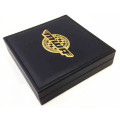 Black PU Leather Packaging Box For Medal Coins